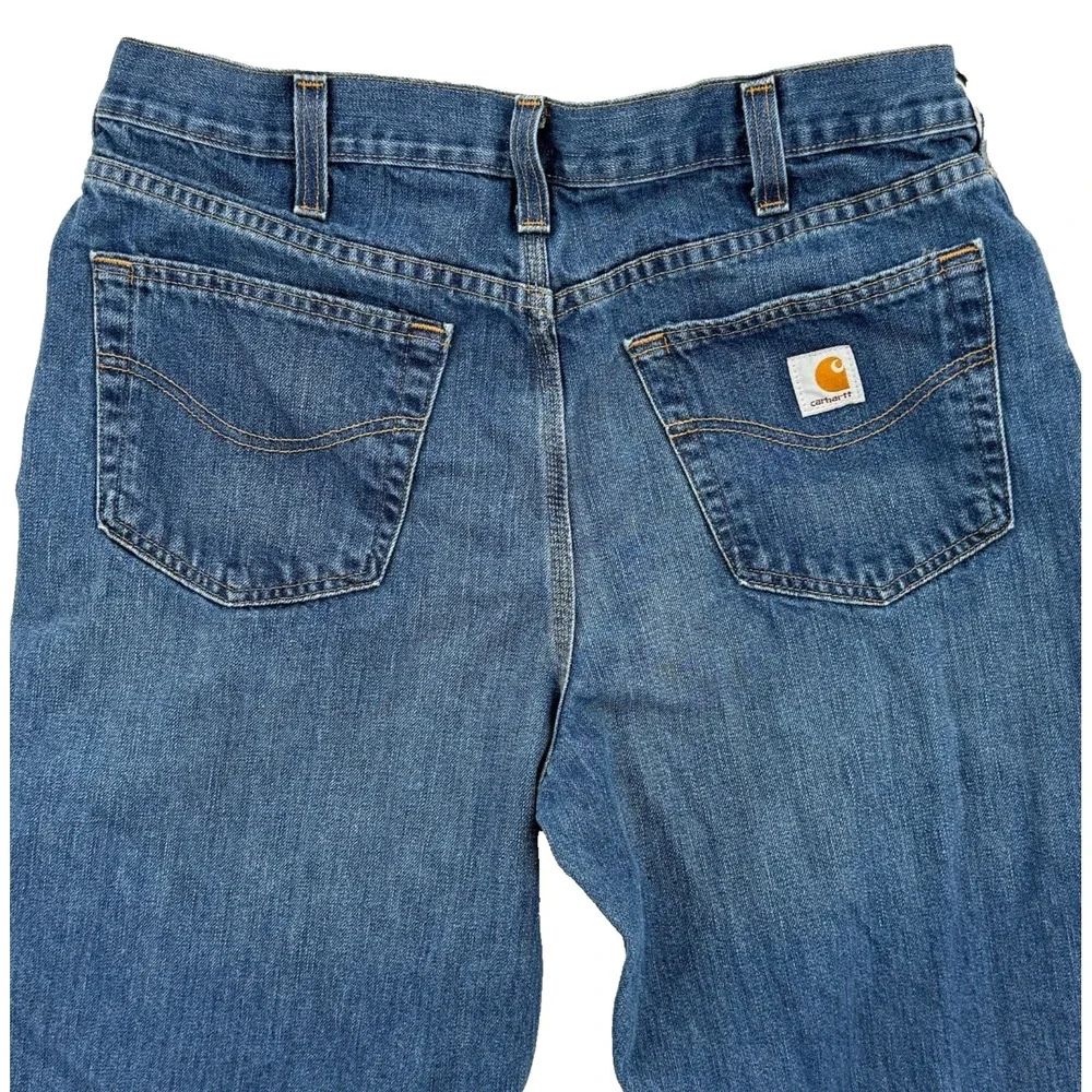 Carhartt Mens Elton Jeans 36x36 Blue‎ Traditional Fit Workwear Utility Carpenter